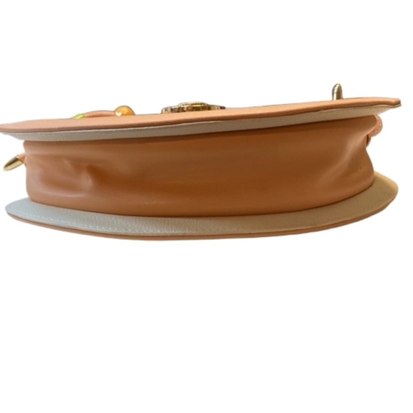 MATMAZEL Aida Shoulder Bag Peach w/ Colourful Bead Strap Vegan Handmade NWT - Picture 6 of 16